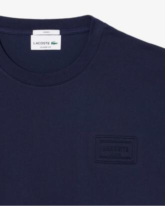 Lacoste T-shirt in Jersey con Marchio Goffrato
