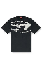 Diesel T-shirt con Stampa Distressed Floccata