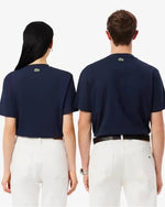 Lacoste T-shirt in Jersey con Marchio Goffrato