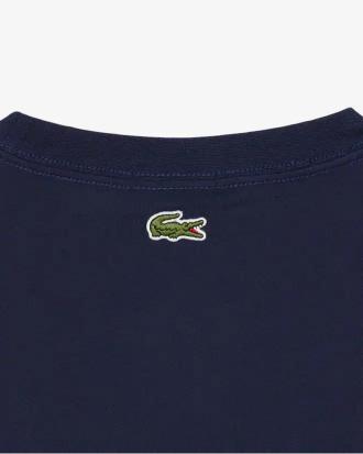 Lacoste T-shirt in Jersey con Marchio Goffrato