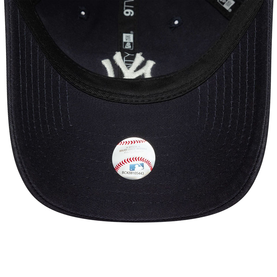 New Era 9TWENTY New York Yankees MLB Washed Script Blu Navy