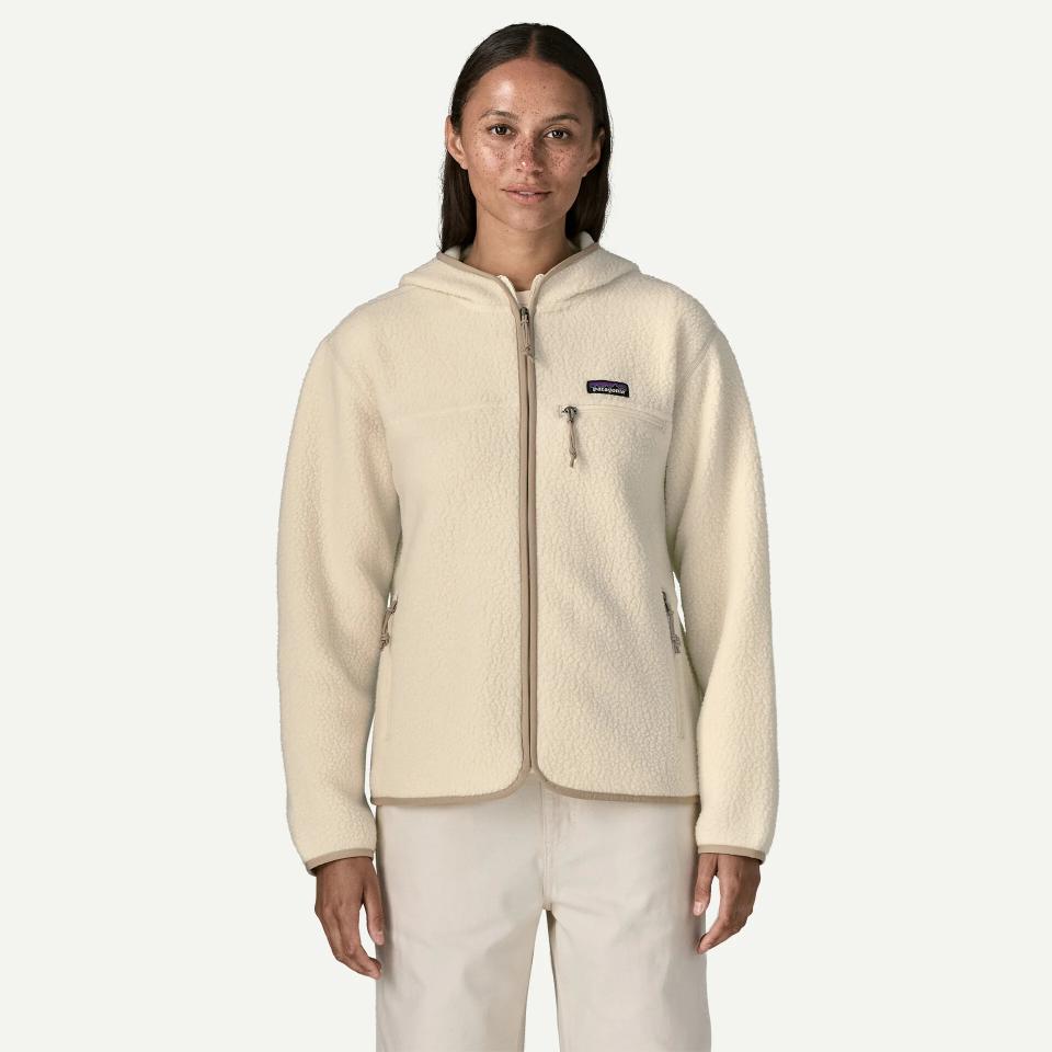 Patagonia Women's Retro Pile Fleece Hoody Natural