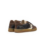 Moaconcept Sneaker Club in Pelle Nera con Dettagli Marroni
