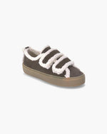Inuikii Shearling Low Velcro Dark Brown