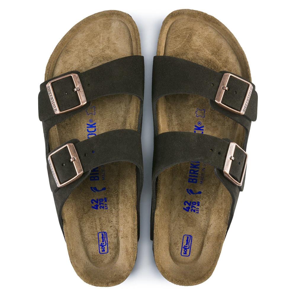 Birkenstock Arizona Plantare Morbido Pelle Scamosciata Mocha