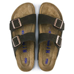 Birkenstock Arizona Plantare Morbido Pelle Scamosciata Mocha