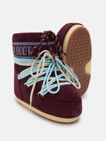 Moon Boot Stivale Icon Low in Pelle Scamosciata Bordeaux