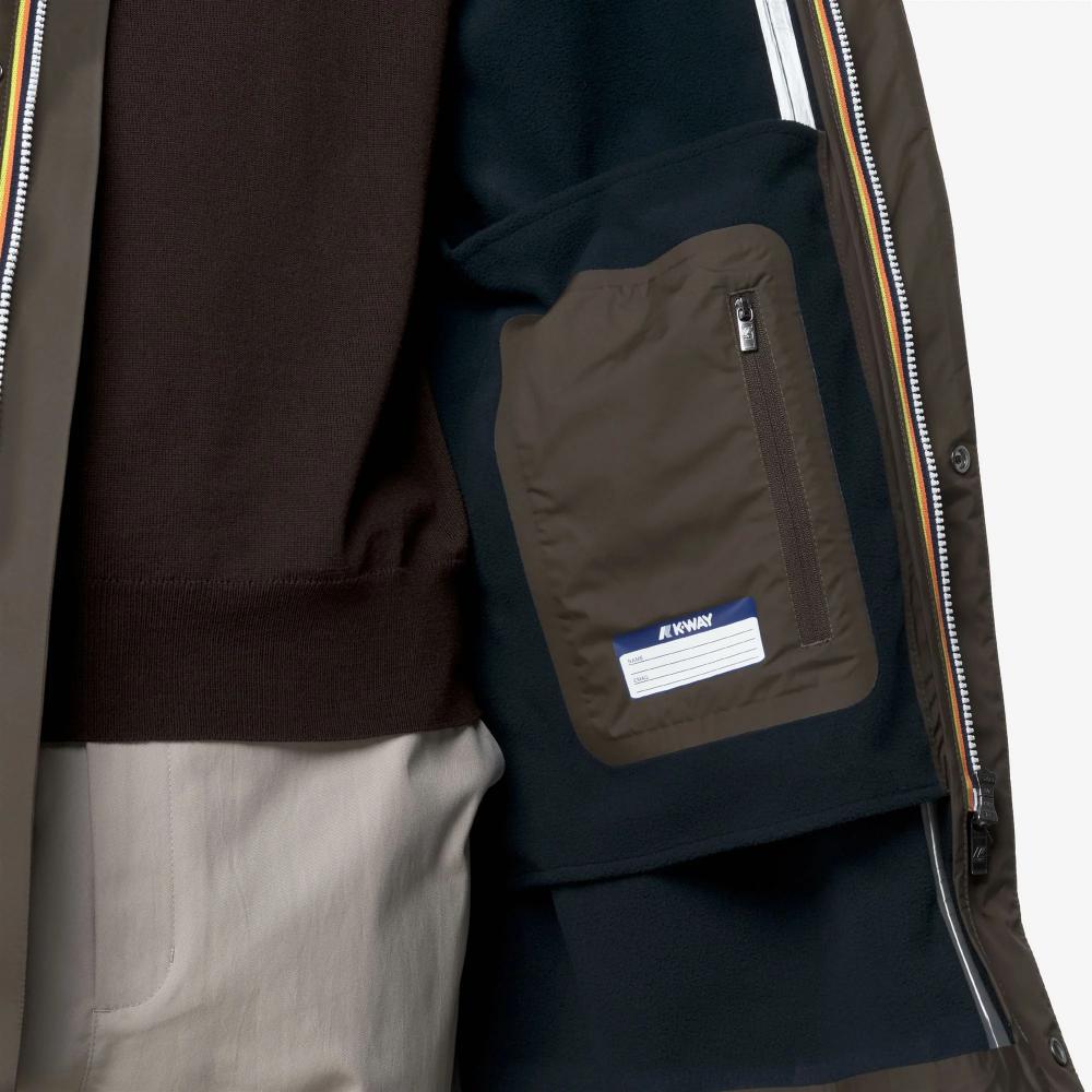 K-Way Giacca Marlyn Bonded Black Olive/Blue Depth