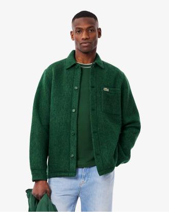 Lacoste Overshirt in Feltro Misto Lana