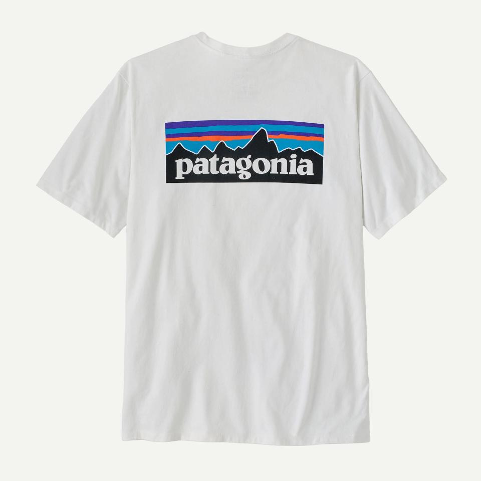 Patagonia Men's P-6 Logo Responsibili-Tee® Fiber White