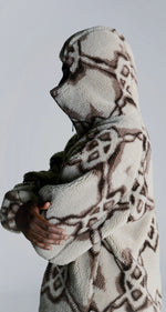 Daily Paper Burned Shield Sherpa Hoodie