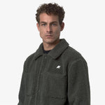 K-Way Felpa Cameron Sherpa Polar Green Blackish Combo