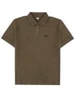 Cp Company Stretch Piquet Short Sleeve Logo Polo