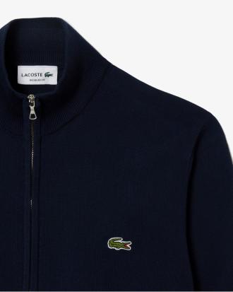 Lacoste Pullover in Cotone a Collo alto con Zip
