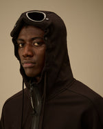 Cp Company Hooded Open Diagonal Raised Fleece