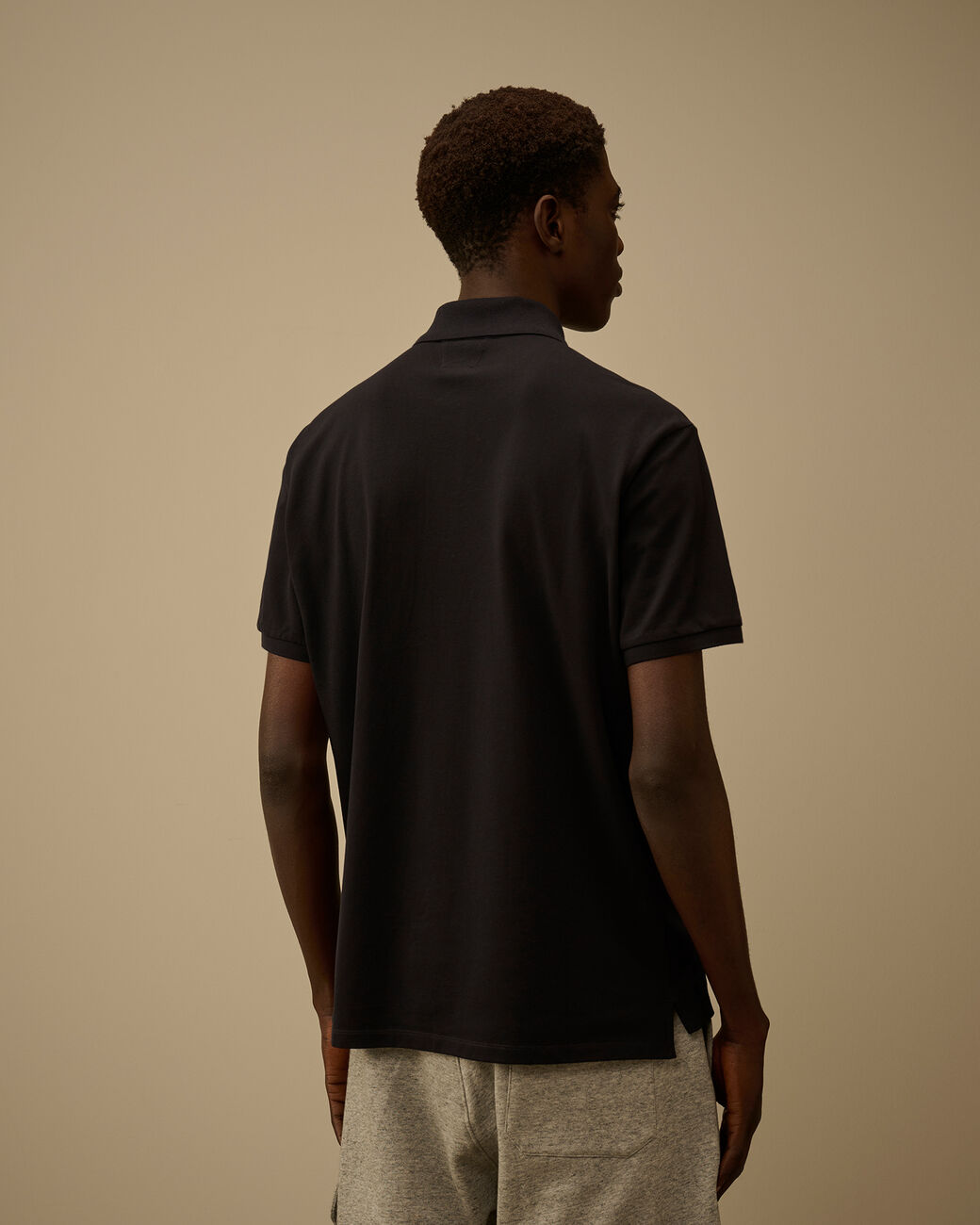 Cp Company Stretch Piquet Short Sleeve Point Collar Polo
