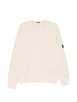 Cp Company Cotton Diagonal Fleece Resist Dyed Crewneck Lens Sweatshirt
