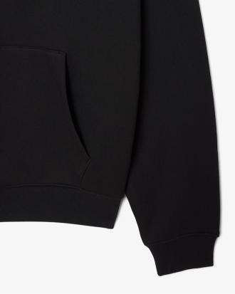 Lacoste Felpa con Cappuccio Loose Fit Ricamata