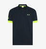 Sun68 Polo con Maxi Logo Blu Navy