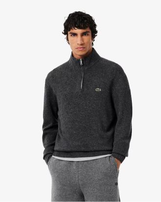 Lacoste Maglione a Collo Alto in Lana con Zip