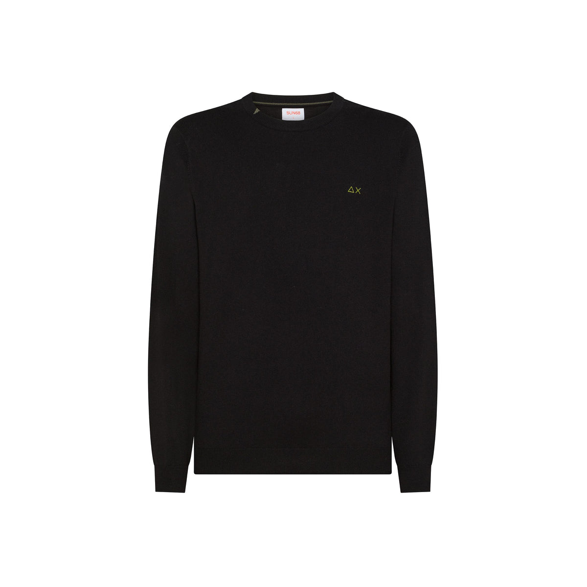 Sun68 Maglia Girocollo in Misto Lana Nero