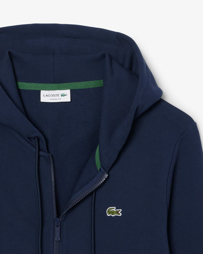 Lacoste Felpa in Tessuto Felpato Classic Fit con Zip