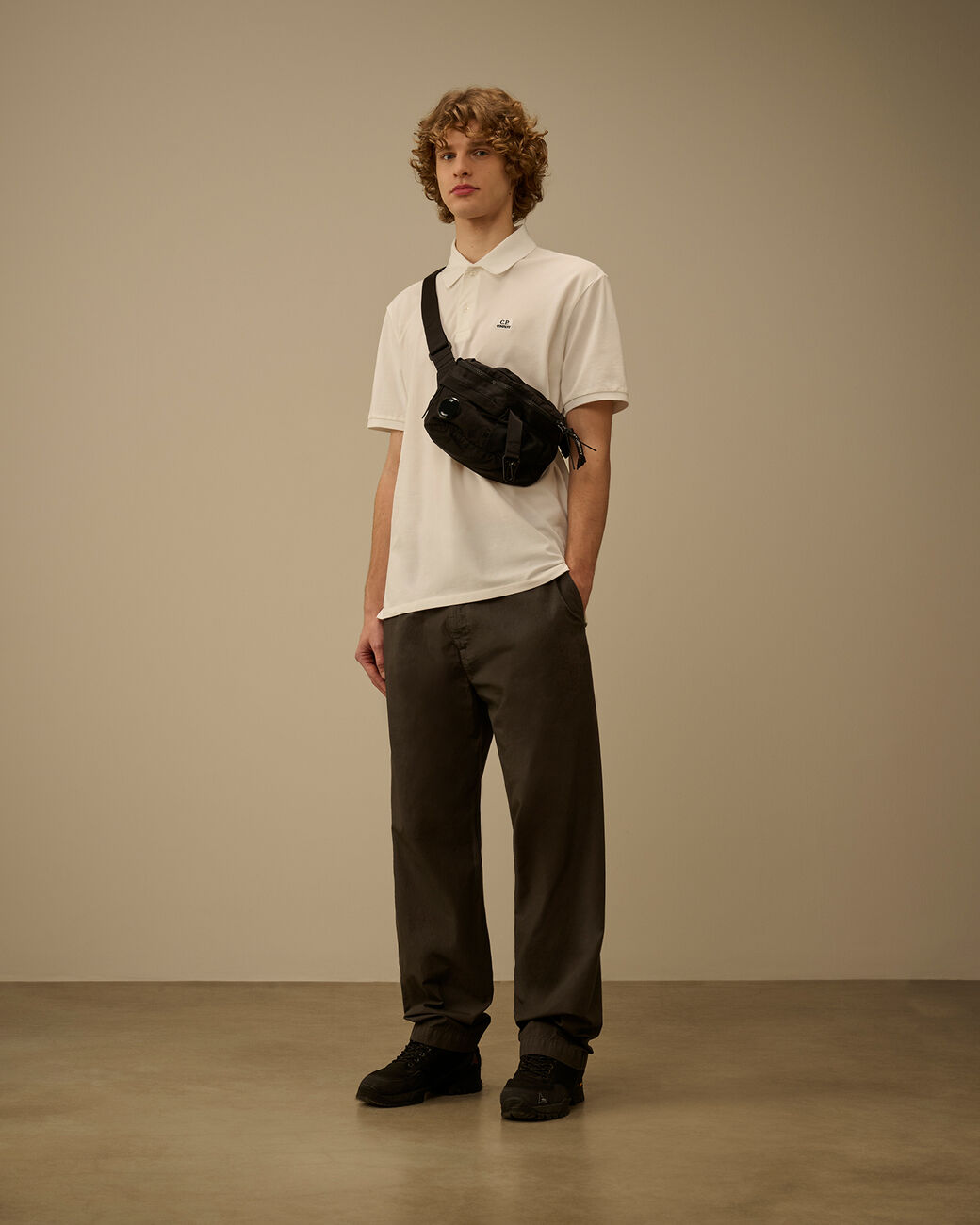 Cp Company Stretch Piquet Short Sleeve Point Collar Polo