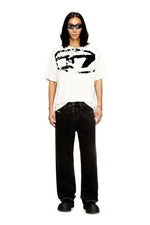 Diesel T-shirt con Stampa Distressed Floccata