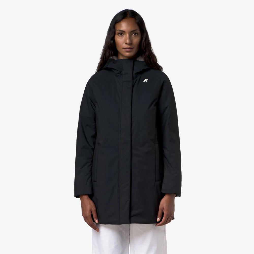 K-Way Giacca Sophie Twill Soft Beaver Black Pure/Grey Warm