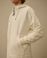Cp Company Hooded Open Diagonal Raised Fleece