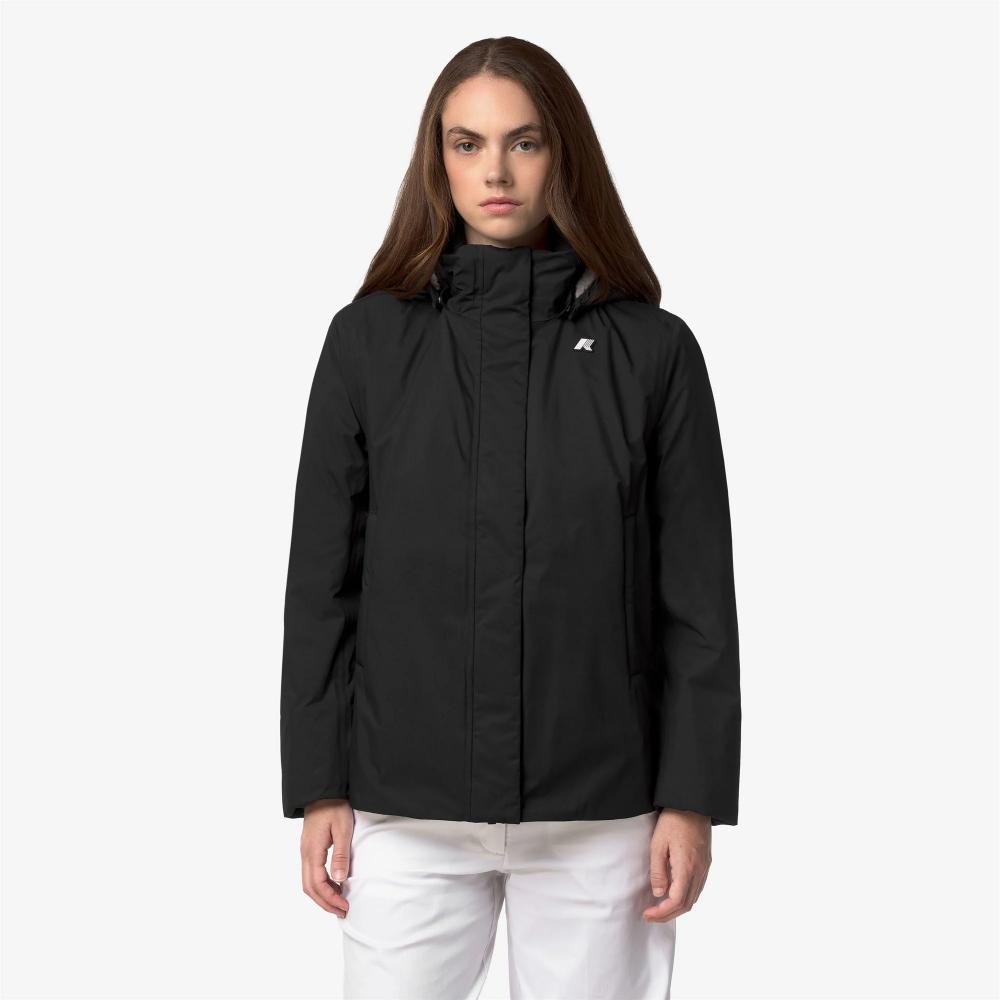 K-Way Giacca Marlette Twill Soft Beaver Black Pure/Grey Army