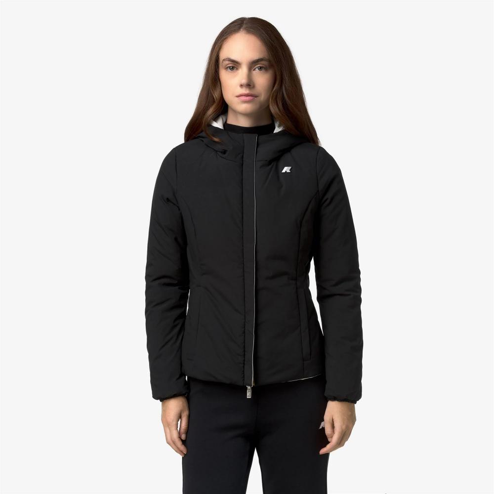 K-Way Giacca Lily St Warm Double White Natural/Black Pure
