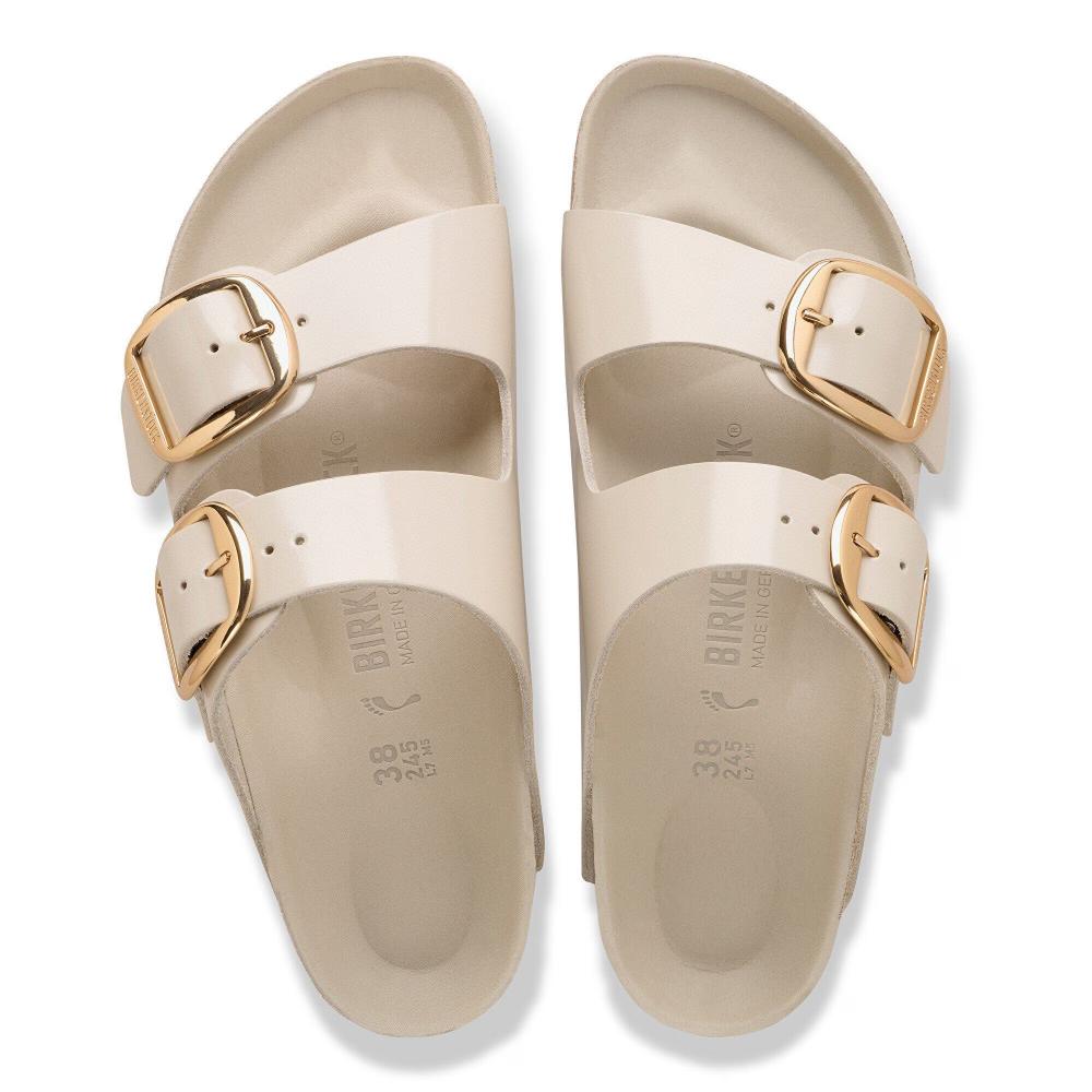 Birkenstock Arizona Big BucklePelle naturale vernice Narrow Fit