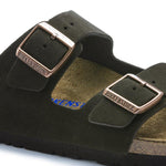 Birkenstock Arizona Plantare Morbido Pelle Scamosciata Mocha