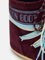 Moon Boot Stivale Icon Low in Pelle Scamosciata Bordeaux