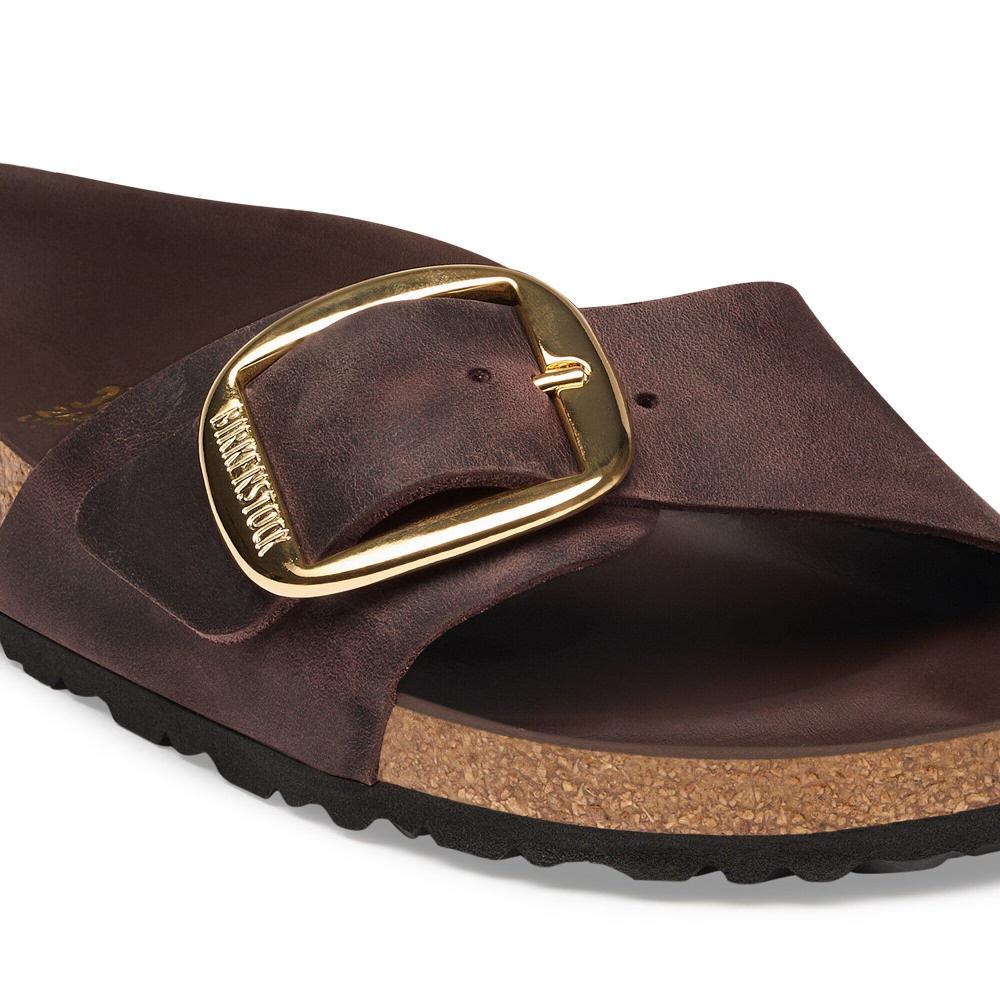 Birkenstock Madrid Big Buckle Pelle oliata Habana Narrow Fit