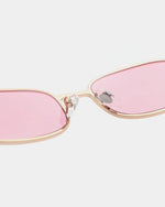 A. KJÆRBEDE Noah Rosegold Galactic Pink Sunglasses