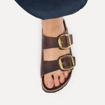 Birkenstock Arizona Big Buckle Pelle oliata Habana Narrow Fit