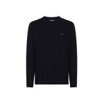 Sun68 Maglia girocollo in misto lana a trecce