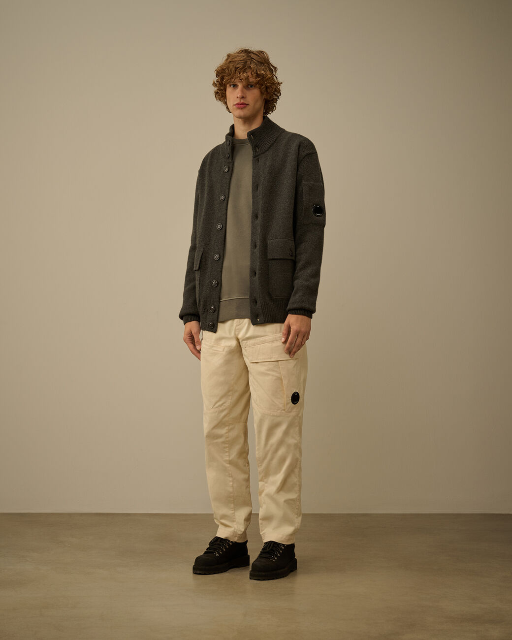 Cp Company Lambswool GRS Buttoned Sweate