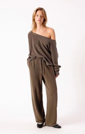 American Vintage Pantaloni Jogger Donna Vibtown Brunette