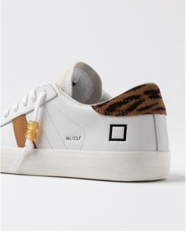 D.A.T.E. Hill Low Calf White Leopard