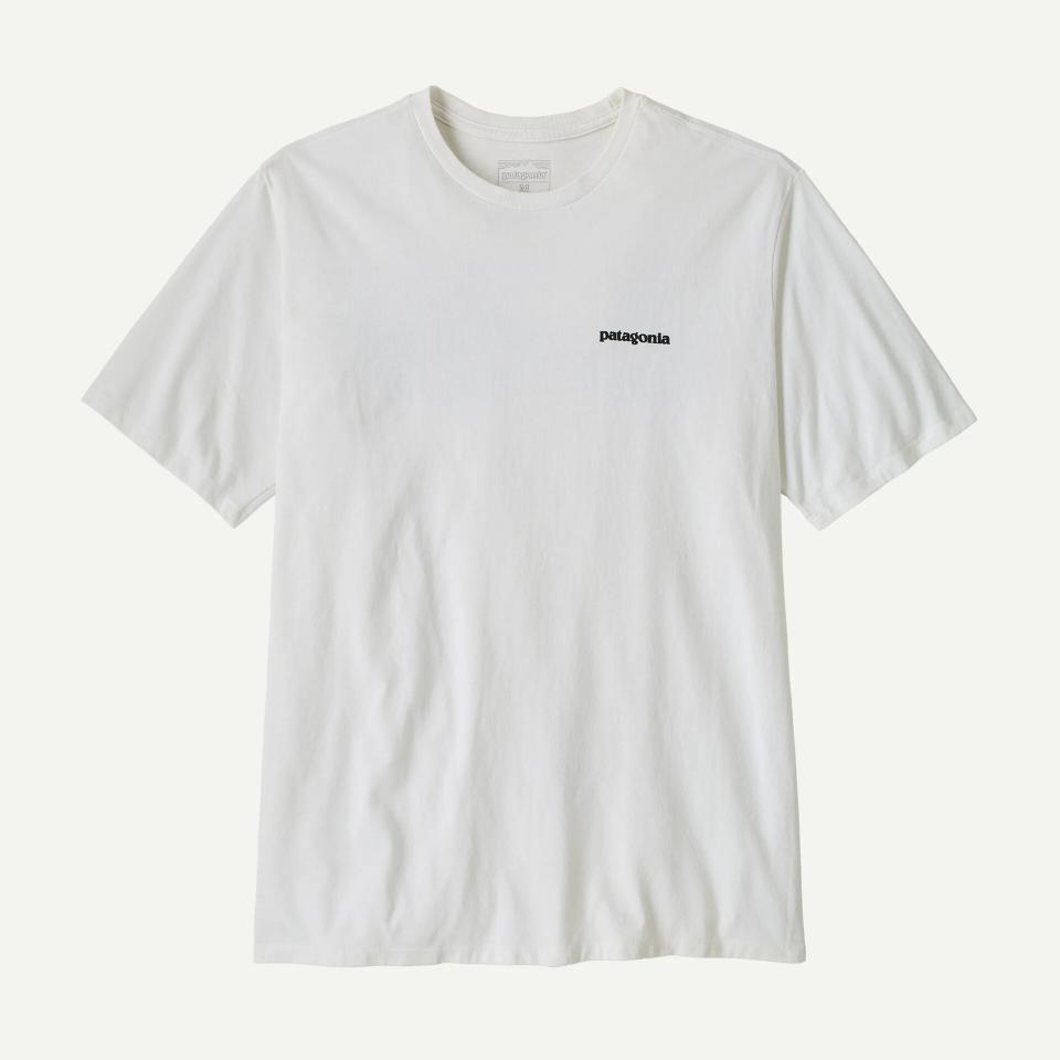 Patagonia Men's P-6 Logo Responsibili-Tee® Fiber White