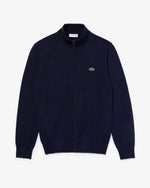 Lacoste Pullover in Cotone a Collo alto con Zip