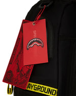 Sprayground Zaino Shark Central Yellow Tape Dlx Satin