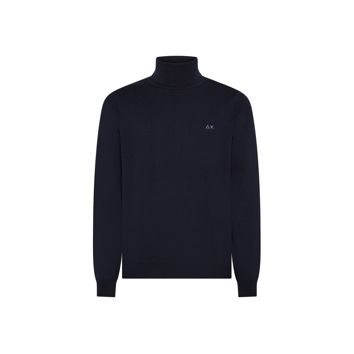 Sun68 Maglia Dolcevita in Cotone e Lana Navy Blue