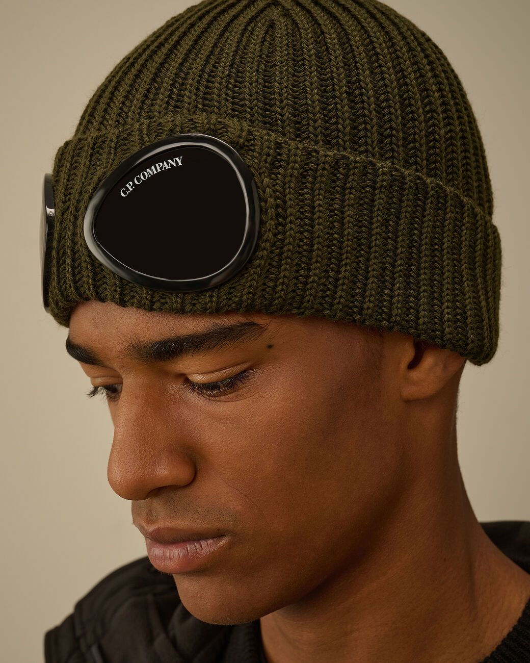 Cp Company Extrafine Merino Wool Goggle Beanie