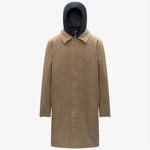 K-Way Giacca Poirol Wool Nylon Beige Khaki/Blue Depth
