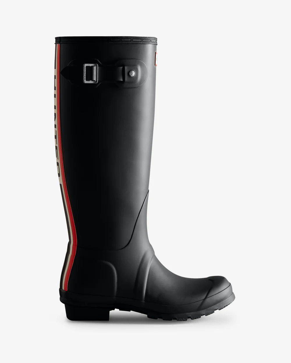 Hunter Tri-Colour Logo Backstrap Tall Wellington Boots