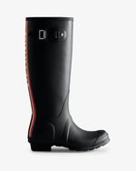 Hunter Tri-Colour Logo Backstrap Tall Wellington Boots
